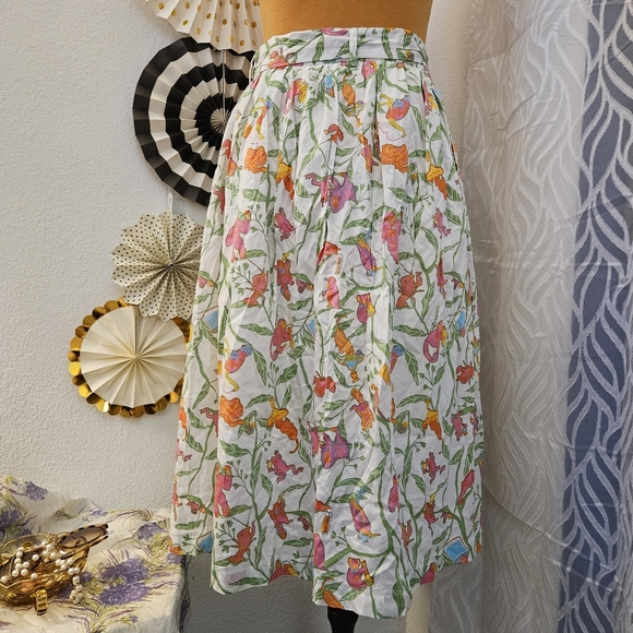 NWOT ModCloth | A-Line Vintage-Inspired Print Skirt Knee-Length Skirt | Size 14 - Picture 4 of 16
